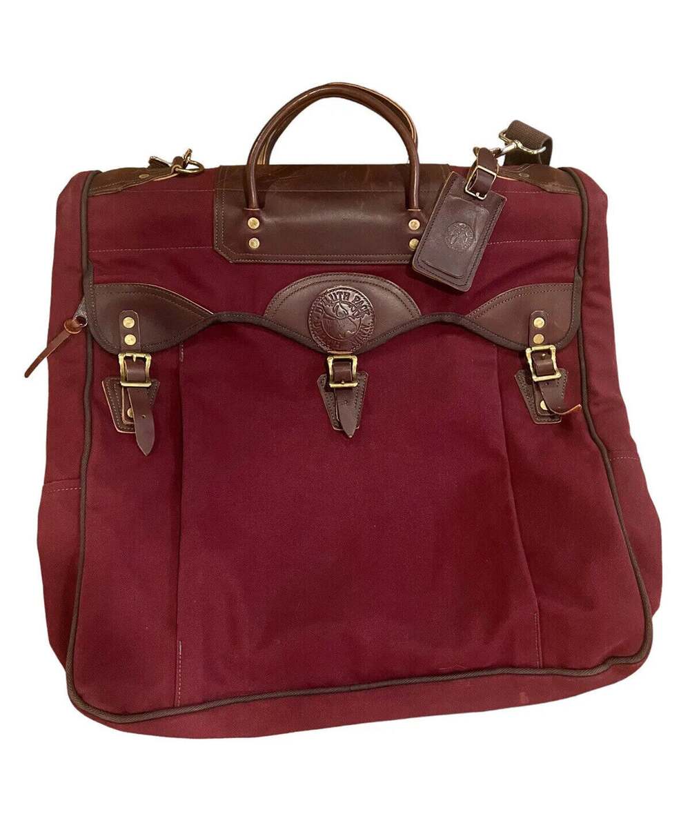 Duluth Pack Sportsman's Garment Bag In Waxed Canvas Burgundy EUC